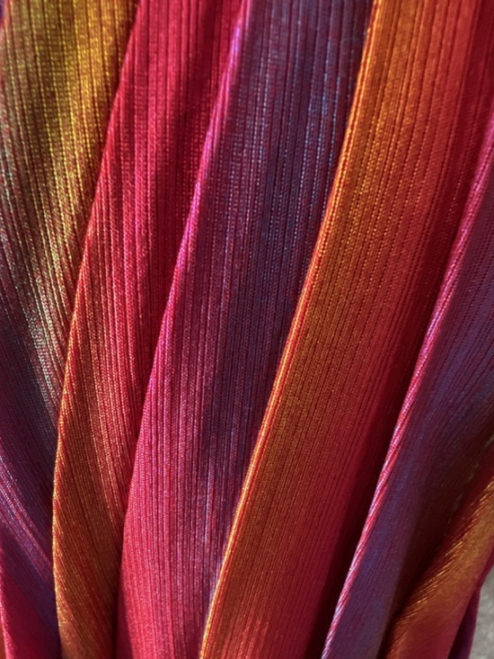 retrofête Multicolor Striped One-Shoulder Sleeveless Belted Maxi Dress Size XL - Picture 4 of 11